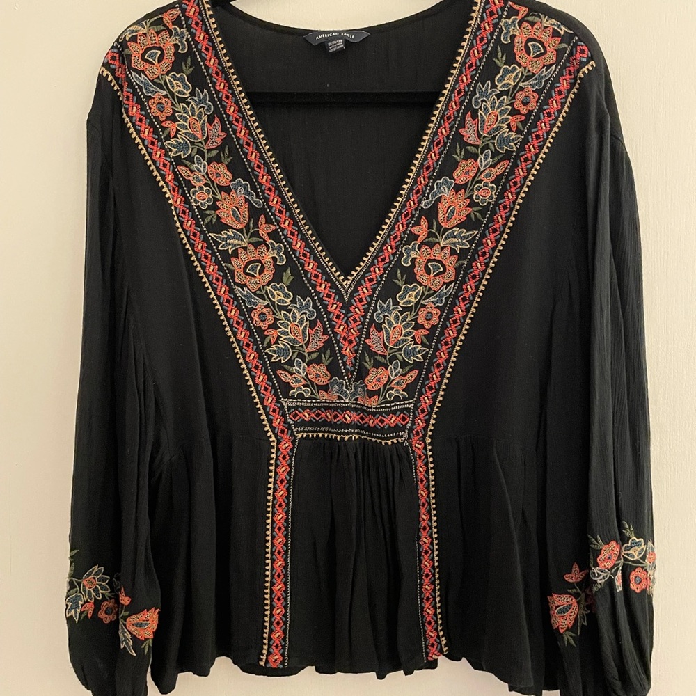 Deep V blouse